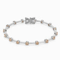 Riviera Knife-Edge Brown - White Gold