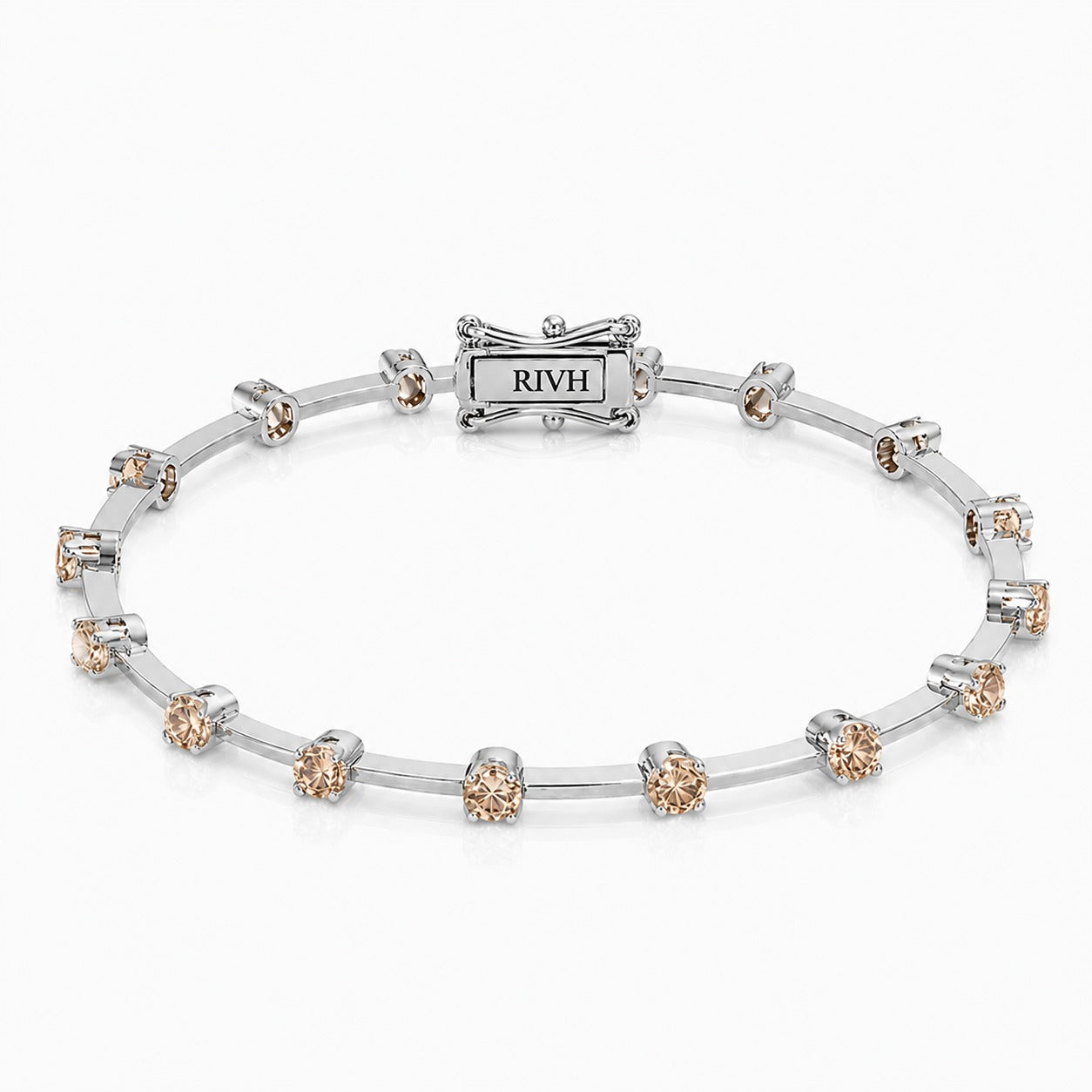 Riviera Knife-Edge Brown - White Gold