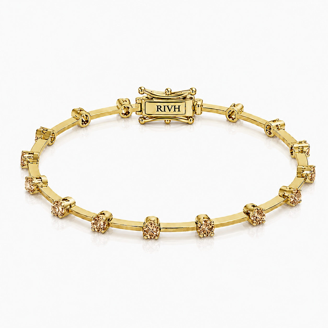 Riviera Knife-Edge Brown - 18k Gold
