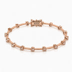 Riviera Knife-Edge Brown - Rose Gold