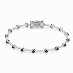 Riviera Knife-Edge Black Moissanite - White Gold