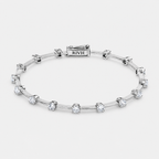 Riviera Knife-Edge Moissanite - White Gold