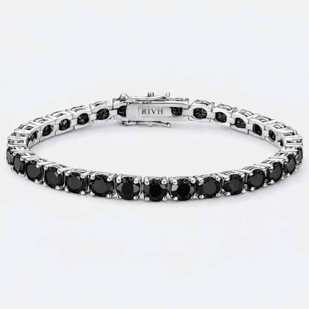 Riviera Black Moissanite - White Gold
