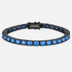 Riviera Royal Blue Moissanite - Black Rhodium