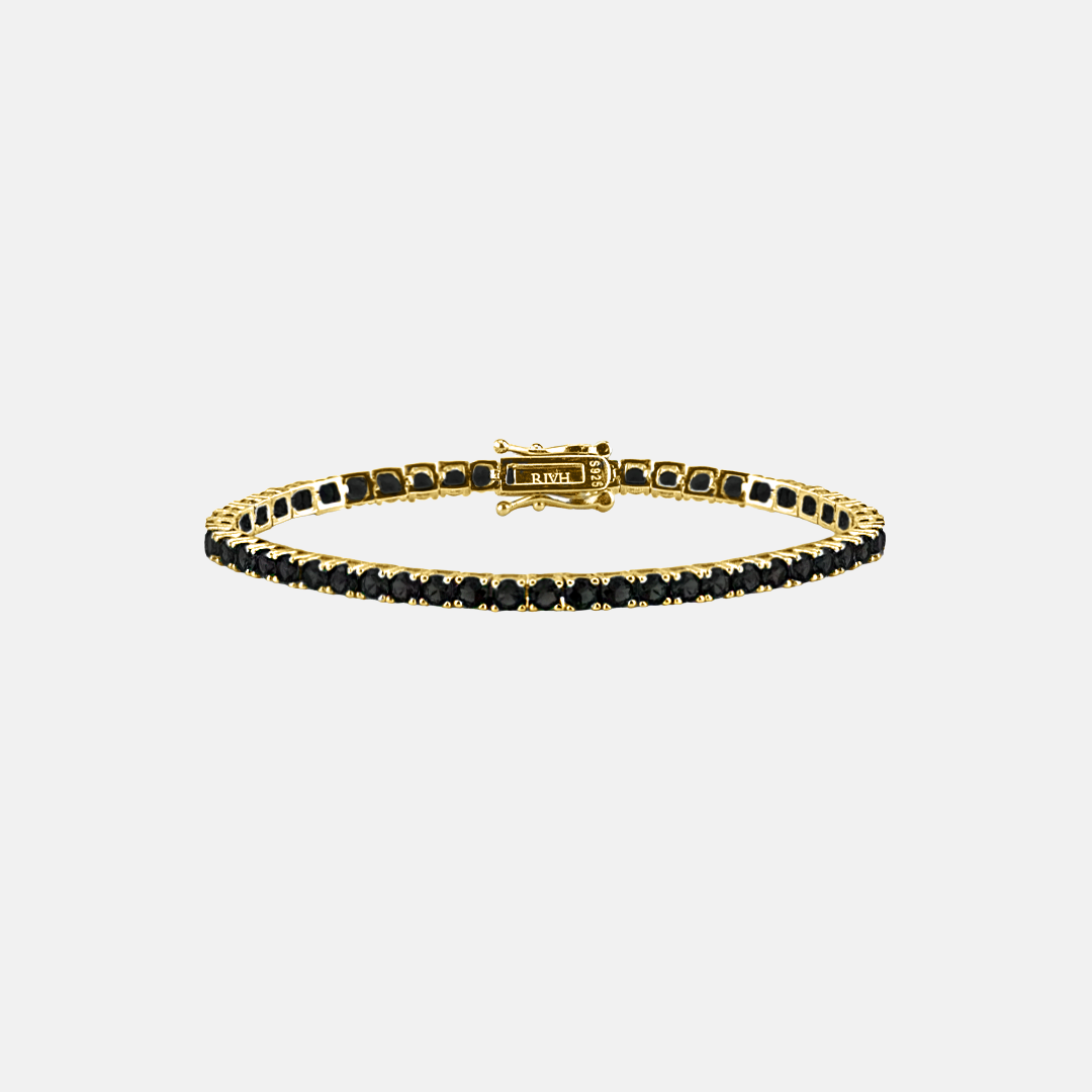 Riviera Black Zirconia - Yellow Gold