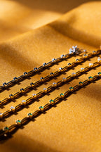 Riviera Knife-Edge Black Moissanite - 18k Gold