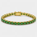 Riviera Emerald Moissanite - Yellow Gold
