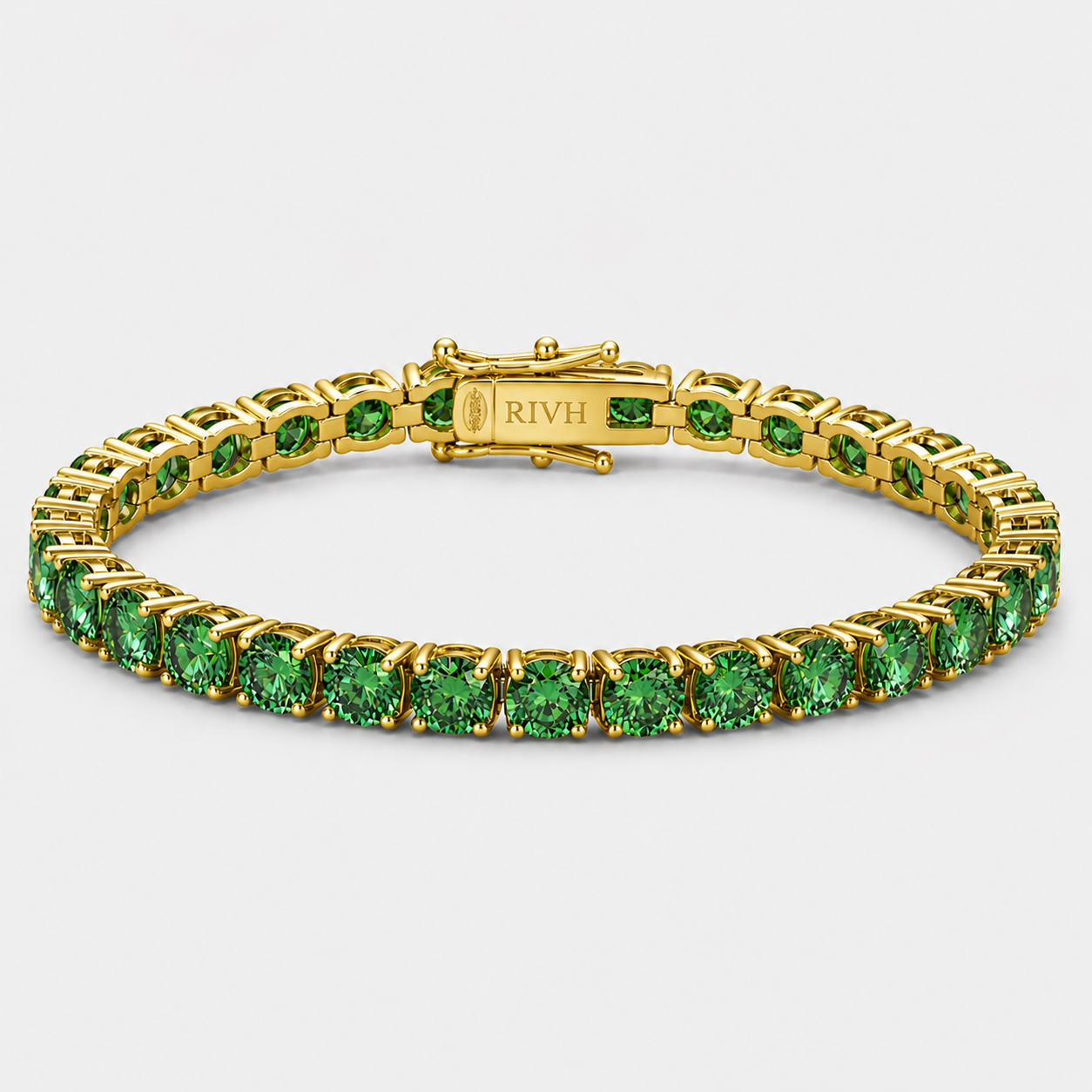 Riviera Emerald Moissanite - Yellow Gold