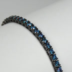 Riviera Royal Blue Moissanite - Black Rhodium