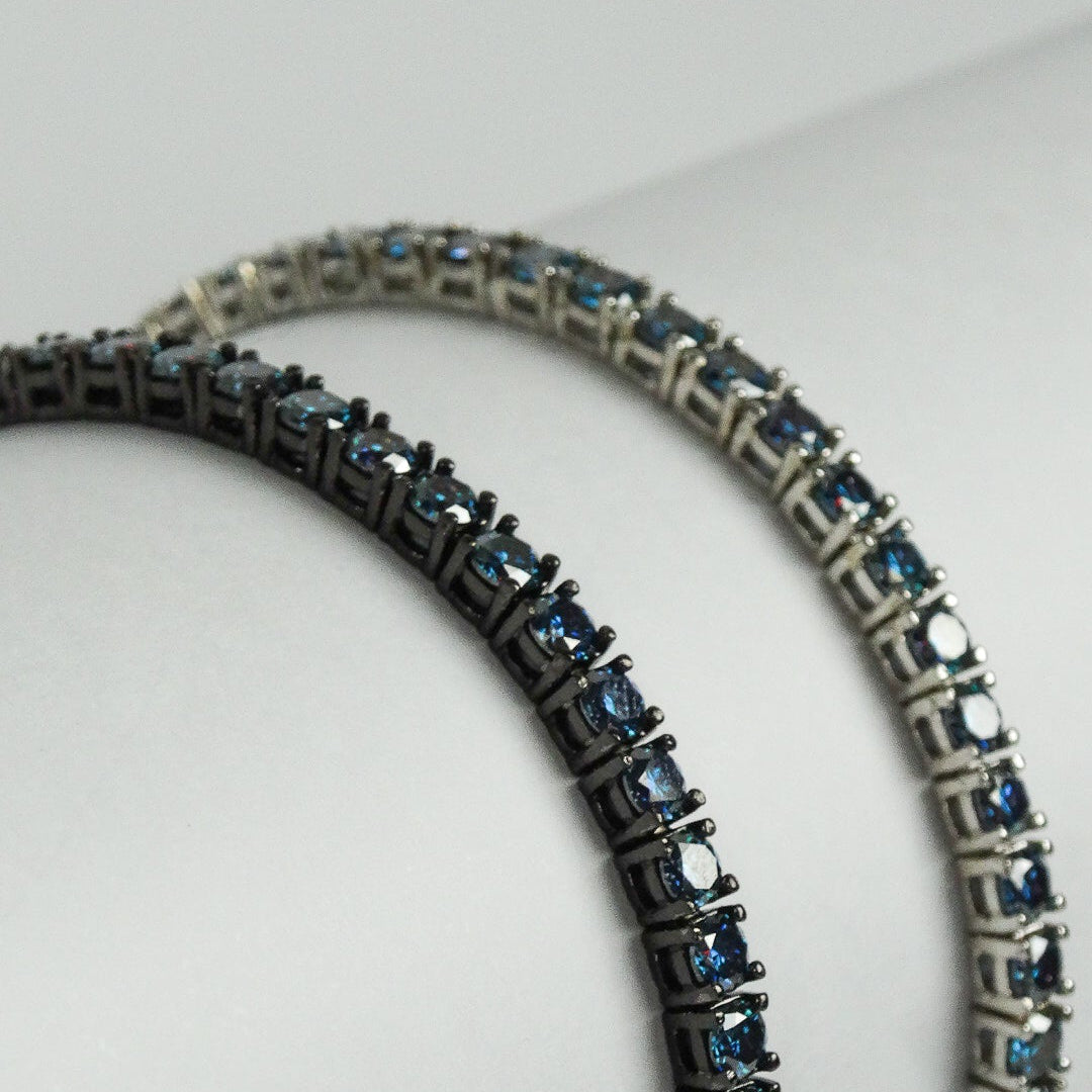 Riviera Royal Blue Moissanite - White Gold