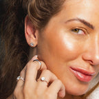 Bezel Moissanite Earrings