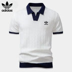 Men's Retro Knit Polo Shirt