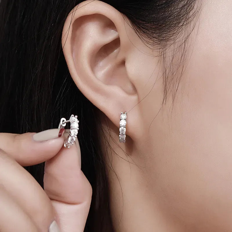 Rivh Moissanite Hoop Earrings