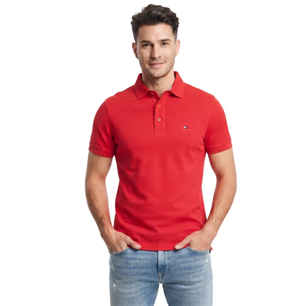 1078 TH Double-Piqué Polo Shirt