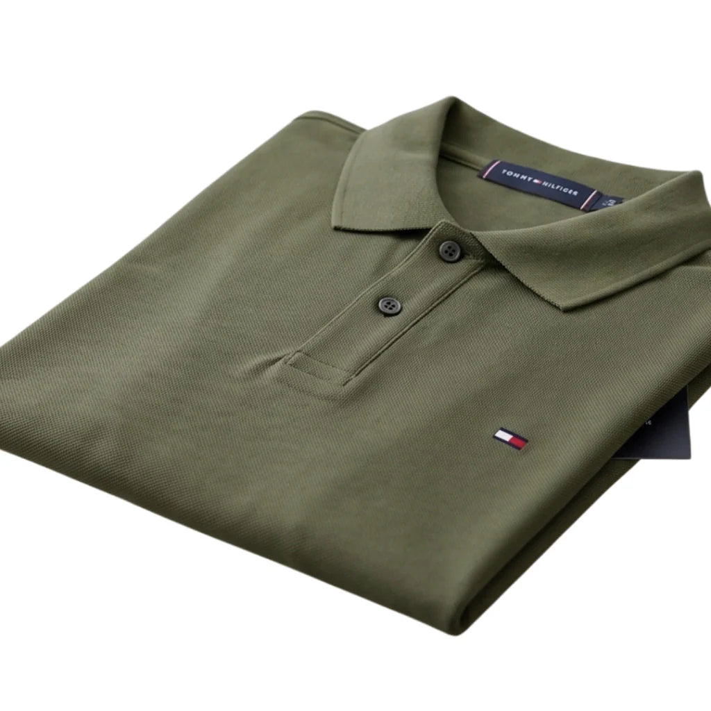 496 TH Double-Piqué Polo Shirt