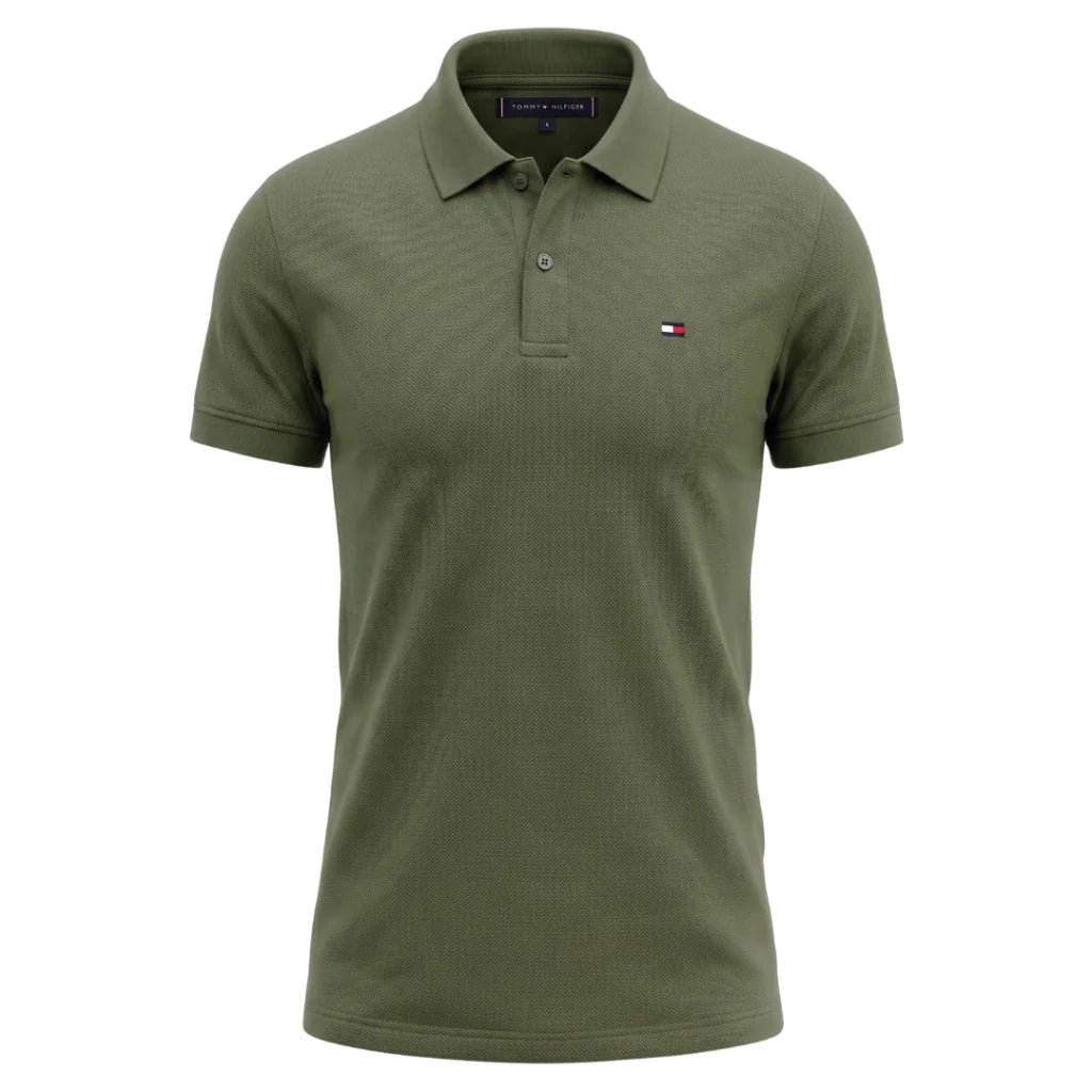 496 TH Double-Piqué Polo Shirt