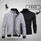 Men's Casual Zip-Up Bomber Premium + FREE Jumper or Shirt (Your Choice)