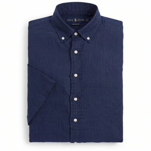 1033 Chemise en lin RL à manches courtes