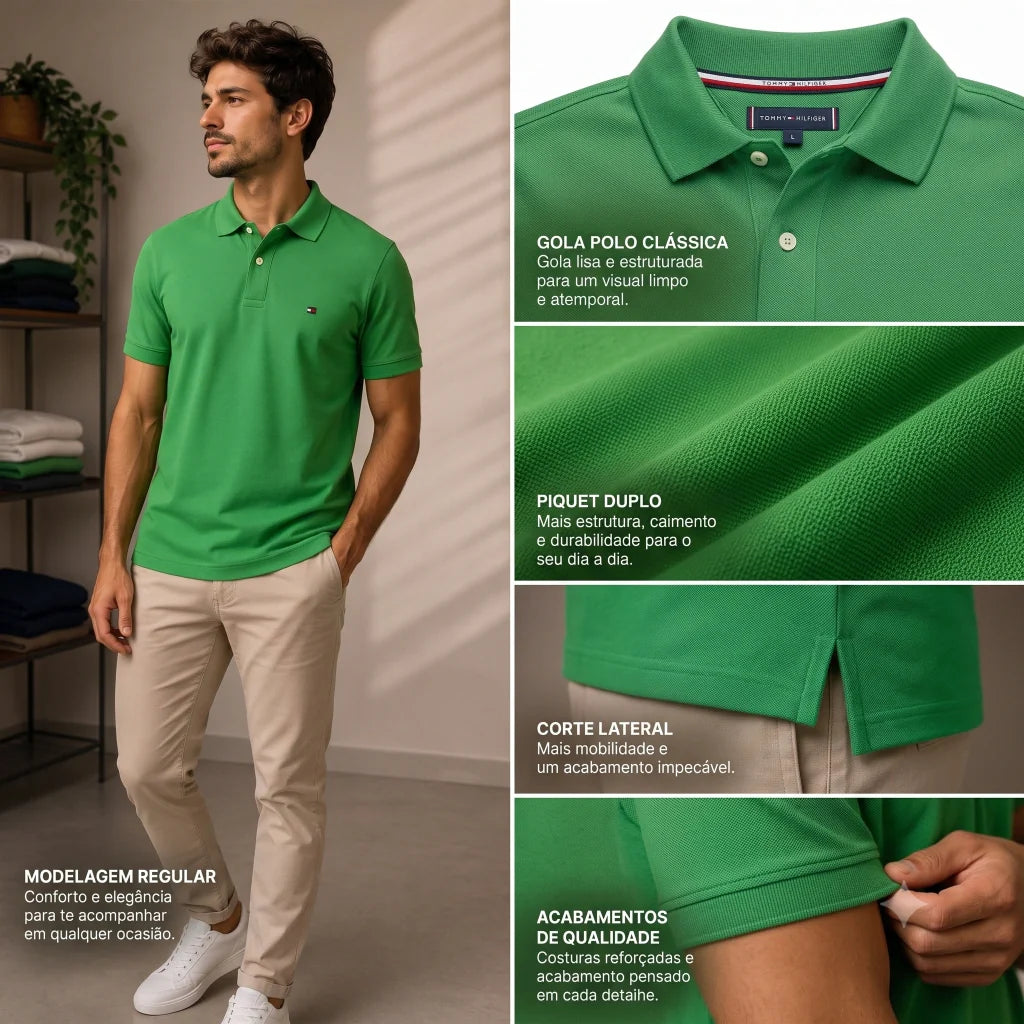 785 TH Double-Piqué Polo Shirt