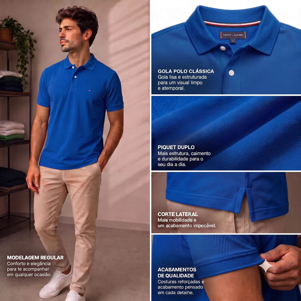 915 TH Double-Piqué Polo Shirt