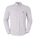 Men's RL Shirt Custom Fit Istanbul White and Blue and Brown