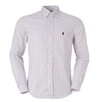 Men's RL Shirt Custom Fit Istanbul White and Blue and Brown