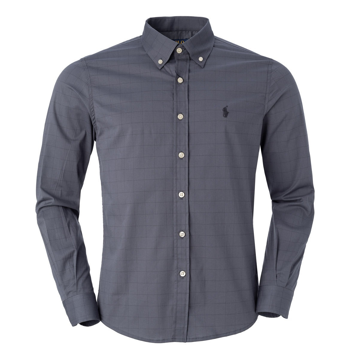 Men's RL Shirt Plaid Fontana - Gray