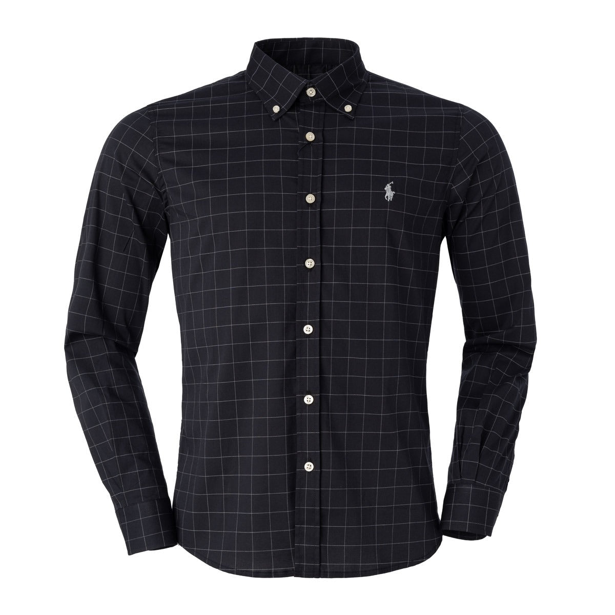 Men's RL Shirt Plaid Fontana - Black