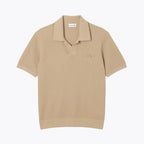 L.C Cotton Blend Open Polo Collar Sweater