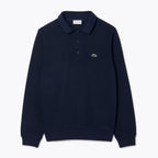 L.C Ribbed Cotton Polo Collar Sweatshirt