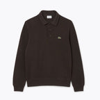 L.C Ribbed Cotton Polo Collar Sweatshirt