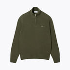 L.C Zipped High Neck Carded Wool Sweater