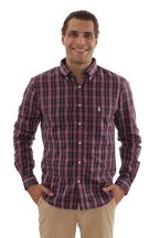 Men's RL Shirt Plaid Milan - Purple