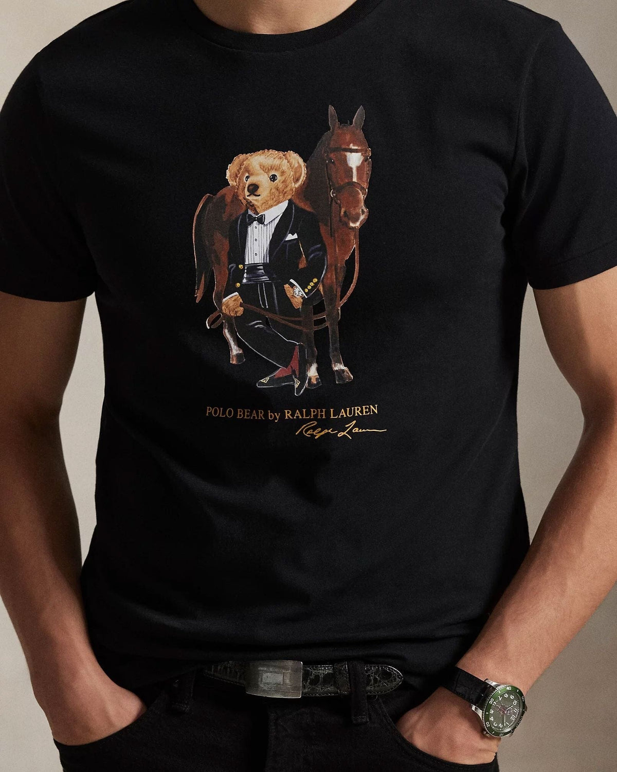 Men's Polo Bear Cotton T-Shirt