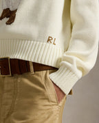 Men's Polo Bear Cotton Crewneck Sweater