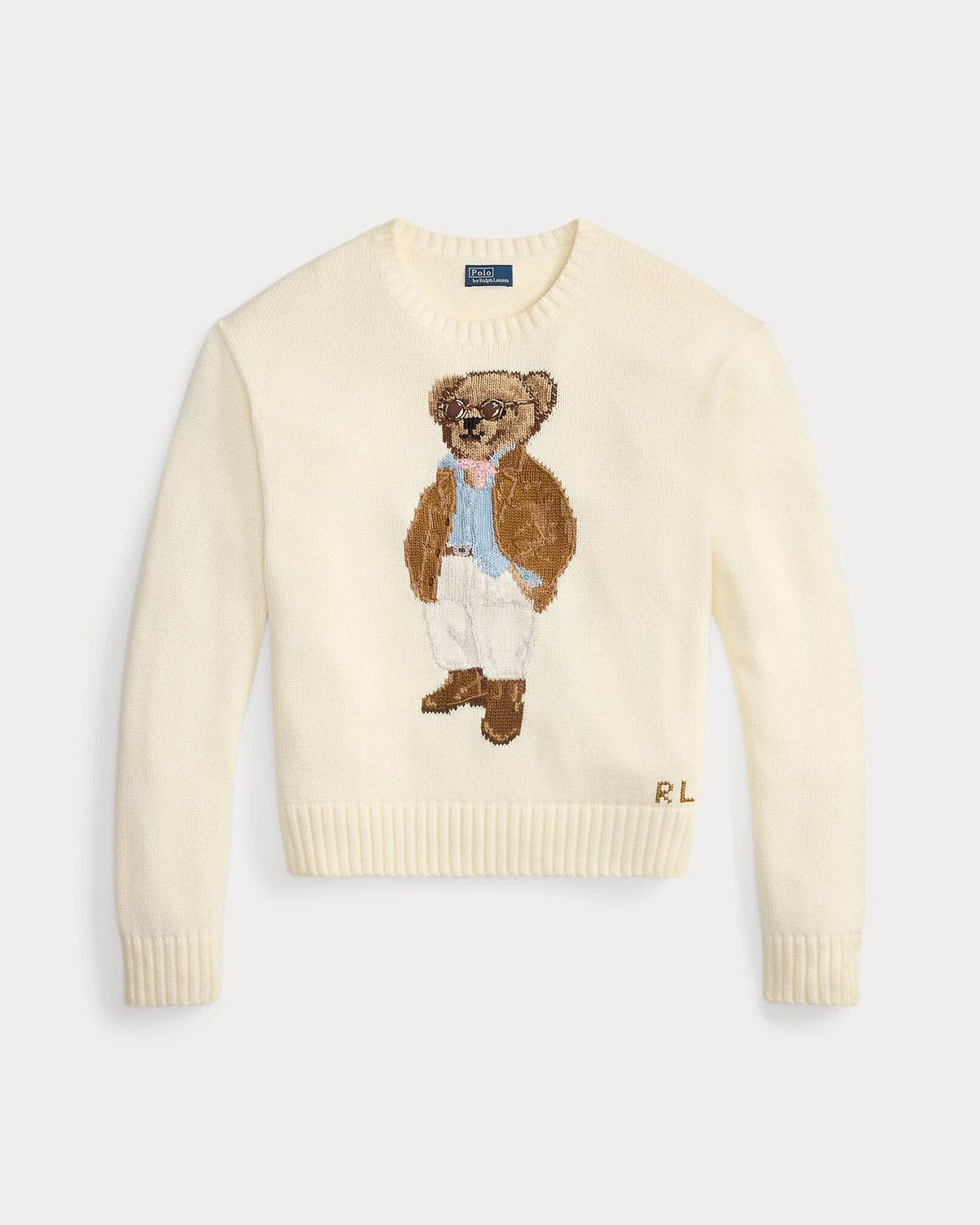 Men's Polo Bear Cotton Crewneck Sweater