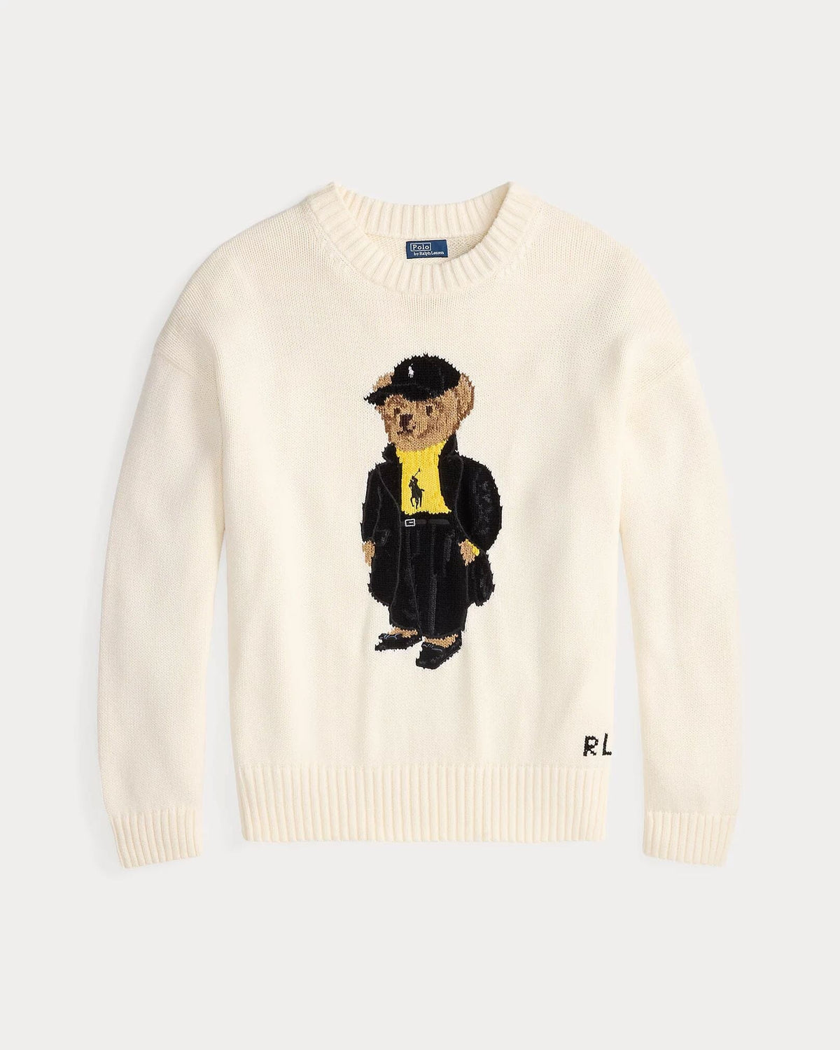 Men's Polo Bear Cotton Crewneck Sweater