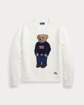 Men's Polo Bear Linen-Cotton Crewneck Sweater