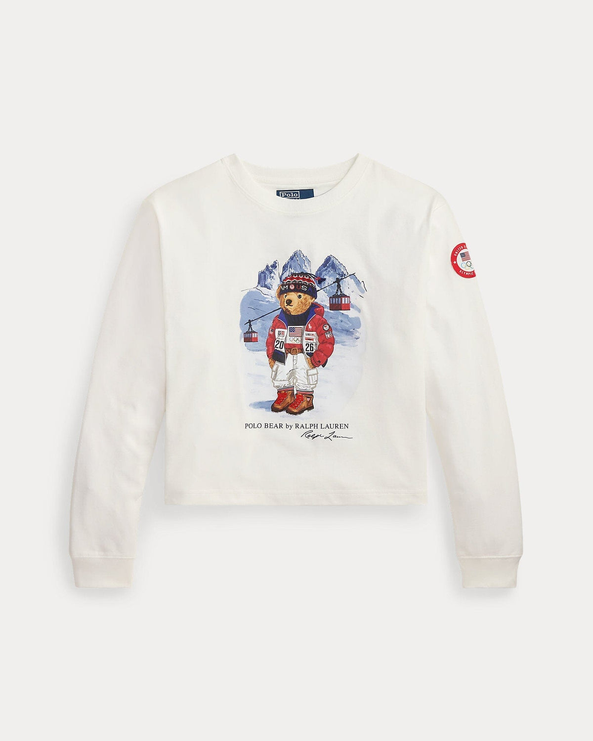 Men's Team USA Polo Bear Long-Sleeve T-Shirt