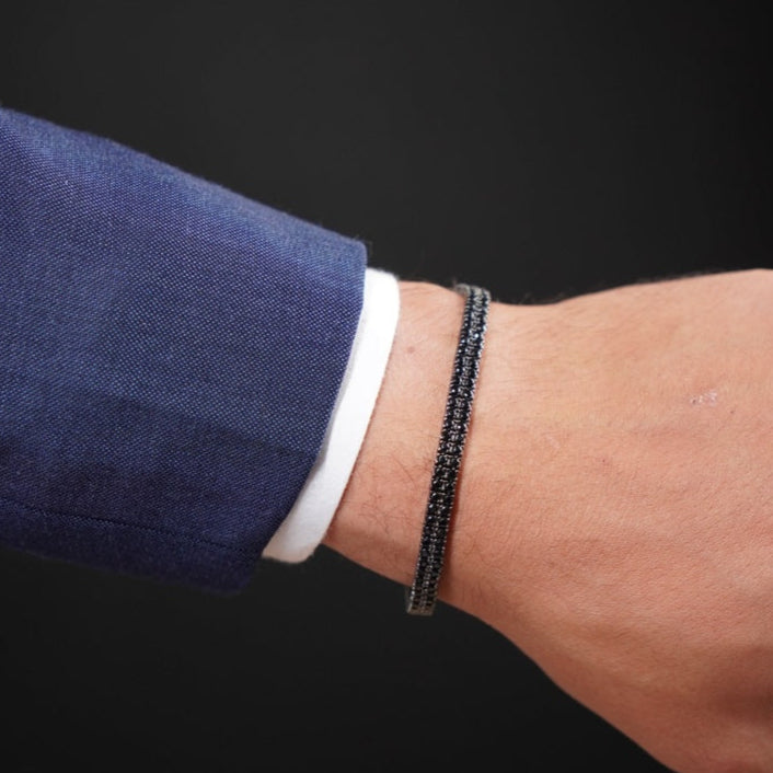 Double Riviera Black Zirconia - Black Rhodium