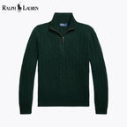 Men's Cable-Knit Cashmere Quarter-Zip Jumper