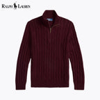 Men's Cable-Knit Cashmere Quarter-Zip Jumper