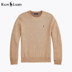 Men's Mesh-Knit Cotton Crewneck Sweater