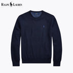 Men's Mesh-Knit Cotton Crewneck Sweater