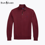 Men's Mesh-Knit Cotton Quarter-Zip Sweater