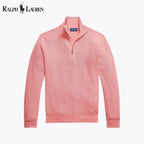 Men's Mesh-Knit Cotton Quarter-Zip Sweater