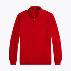 Men's Mesh Long-Sleeve Polo Shirt