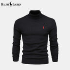 Men's Turtleneck Cable-Knit Wool Knit Sweater