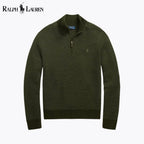 Men's Washable Wool Quarter-Zip Sweater