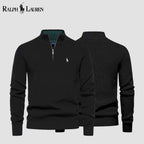 Men's Zip Cable-Knit Wool Knit Sweater
